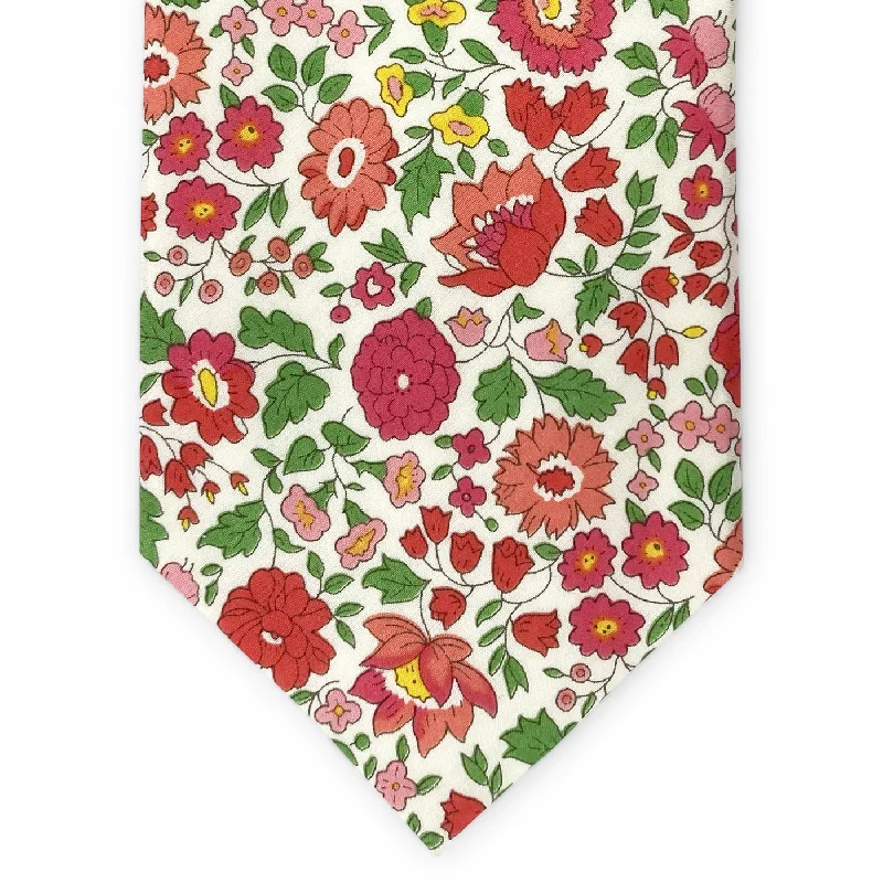 Liberty Tatton: Tie - Pink/White