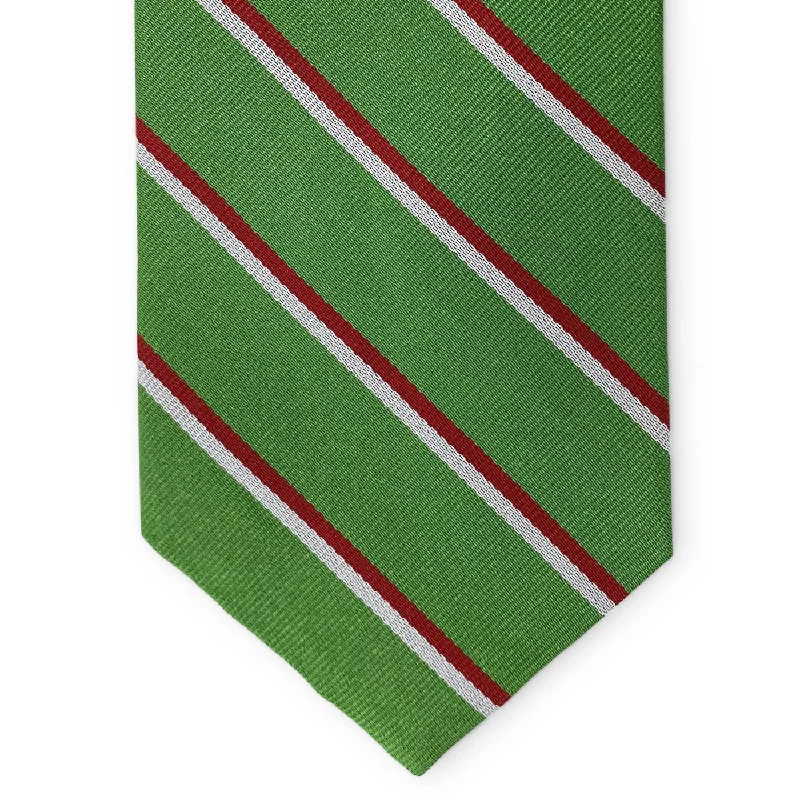 Double Stripe Repp: Tie - Green/Red