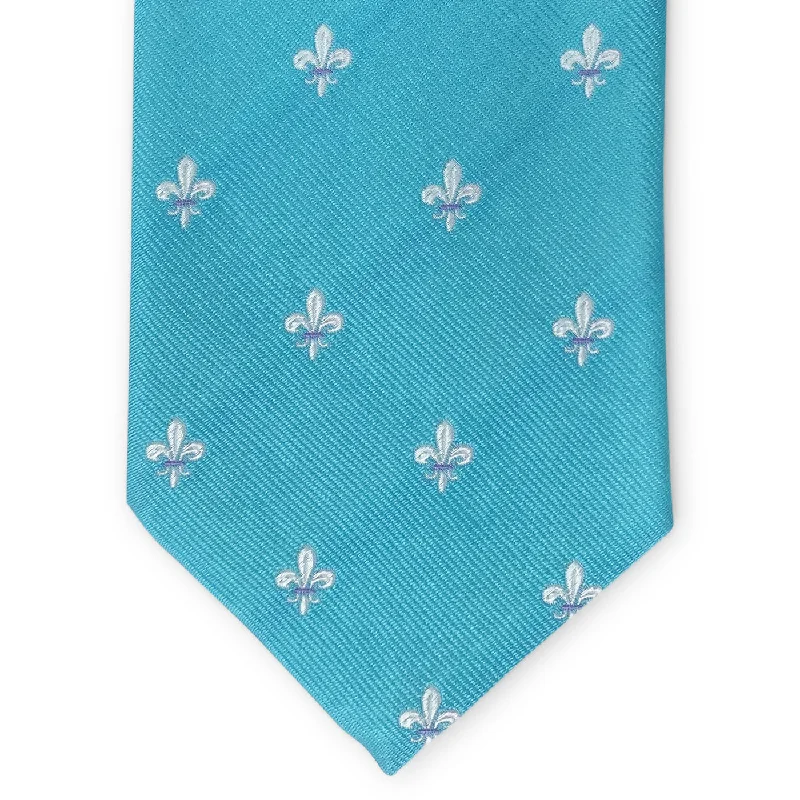 Fleur de Lis: Tie - Aqua