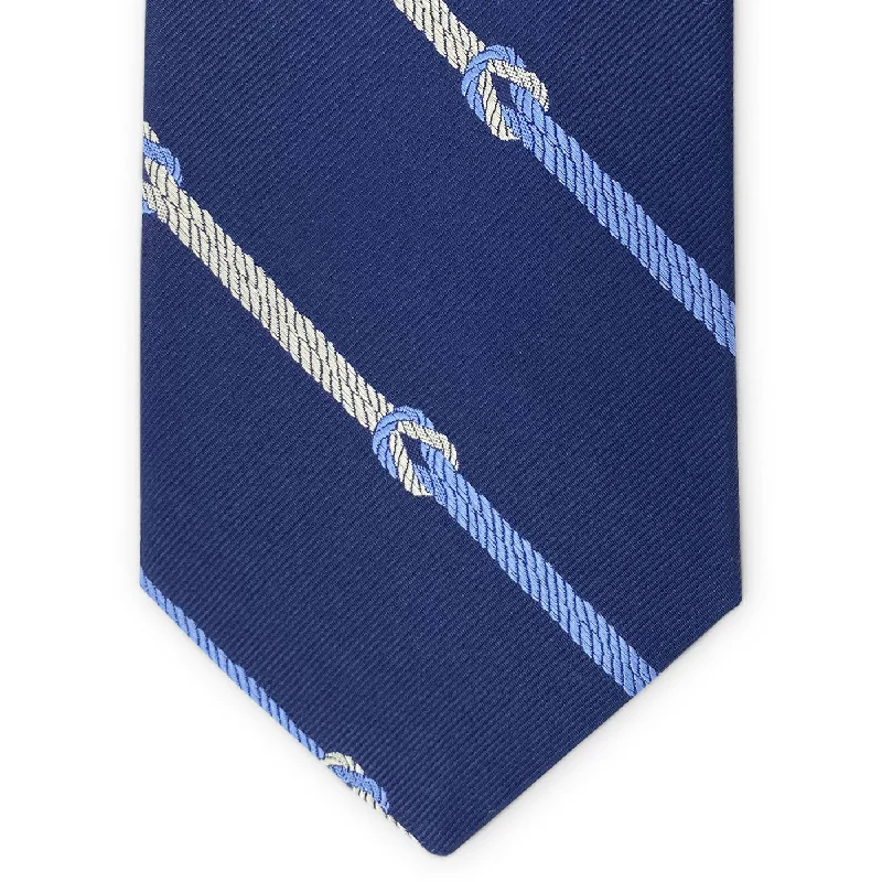 Knotted Stripe: Tie - Navy