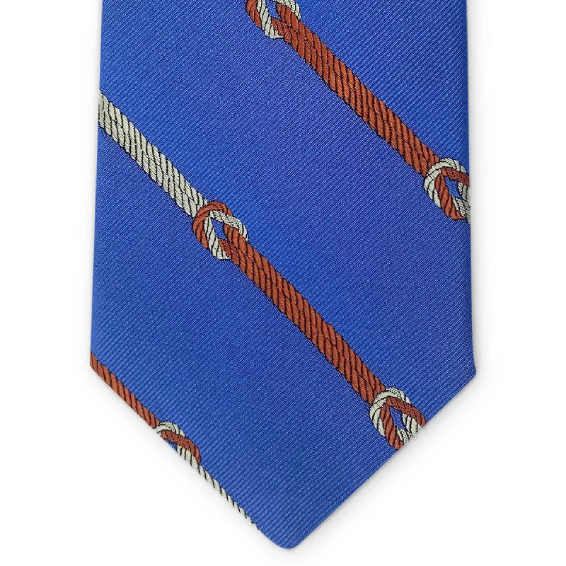 Knotted Stripe: Tie - Mid-Blue