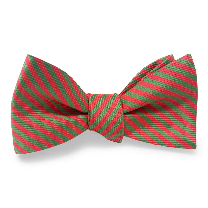 Stripes: Bow - Red/Lime