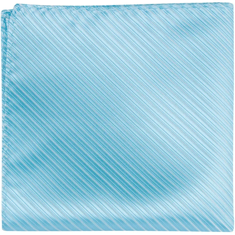 B16 PS - Aqua Pinstripe - Matching Pocket Square - Limited Supply