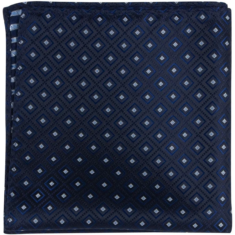 B9 PS - Navy Multi Square - Matching Pocket Square - Limited Supply