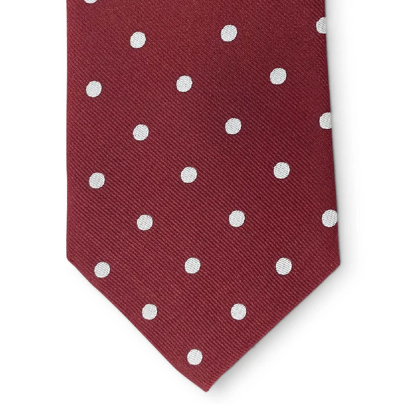 College Collection Dots: Tie - Maroon/Navy