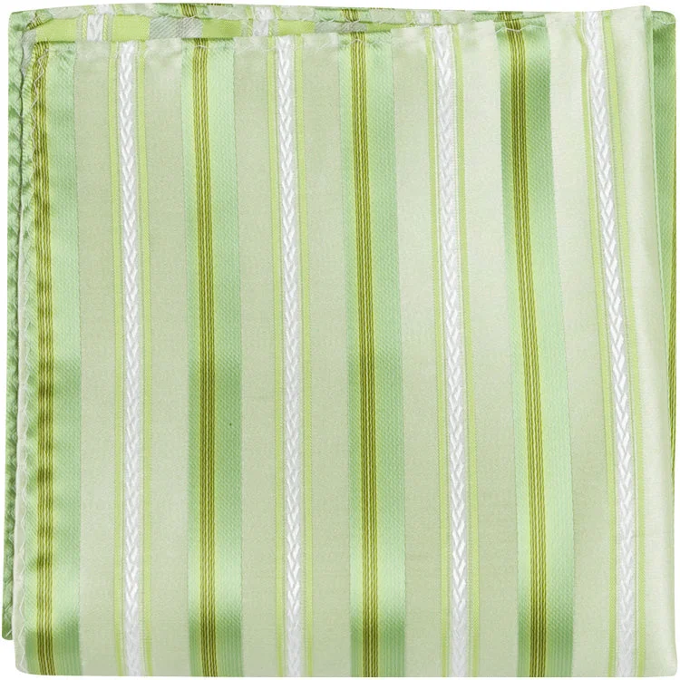 CL91 PS - Green Multi Stripe - Pocket Square