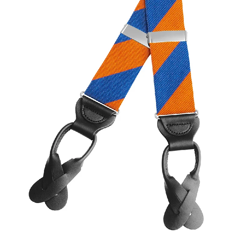 Collegiate Blue and Orange - Braces/Suspenders