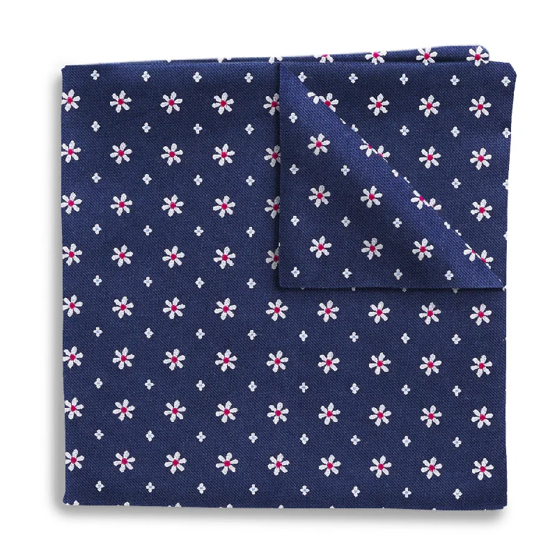 Daisy Springs Navy - Pocket Squares