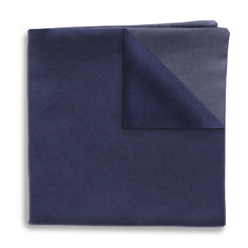 Navy Charmeuse - Pocket Squares