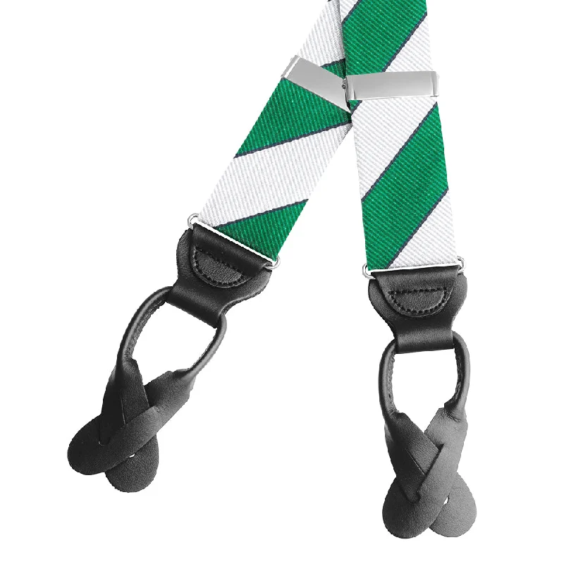 Scholastic Green/White - Braces/Suspenders