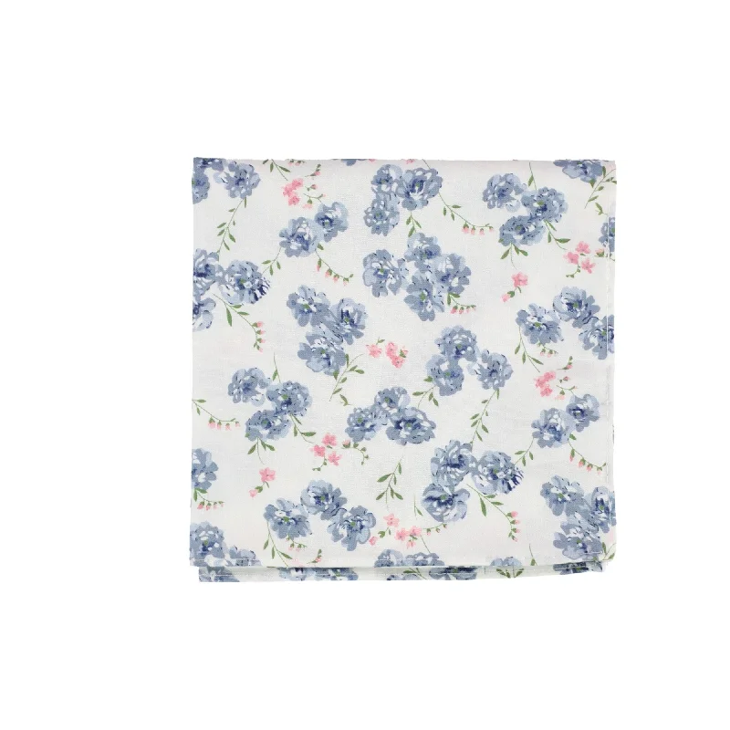 bar III Mens Fiji Floral Pocket Square, Blue, One Size - One Size