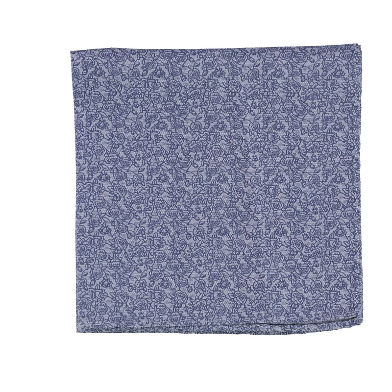 bar III Mens Floral Pocket Square, Blue, One Size - One Size