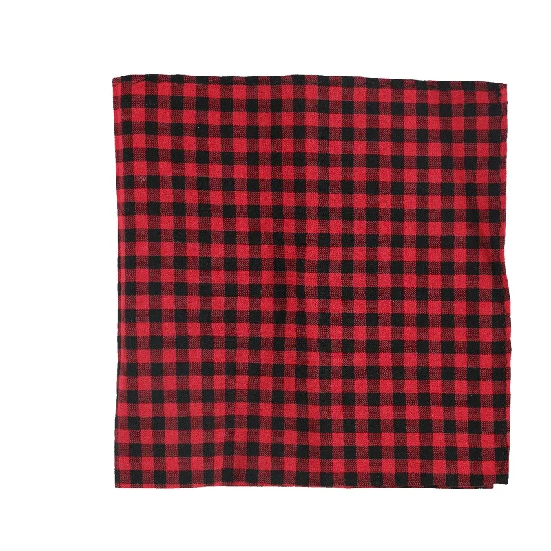 bar III Mens Gingham Pocket Square, Red, One Size - One Size