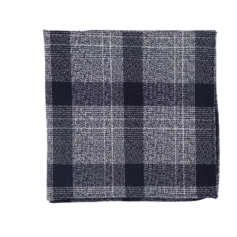 bar III Mens Tammenga Plaid Pocket Square, Blue, One Size - One Size