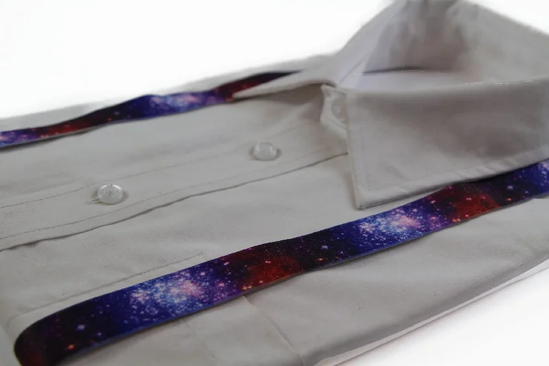 Boys Adjustable Galaxy Patterned Suspenders