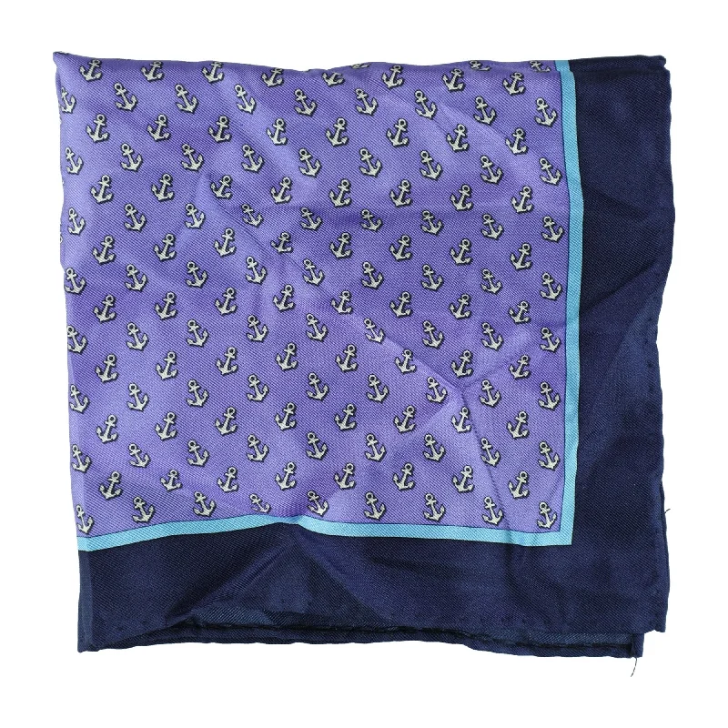 Club Room Mens Anchor Pocket Square, Purple, One Size - One Size