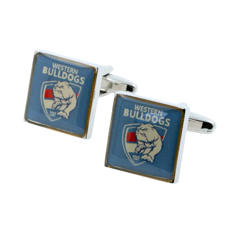 Colour Western Bulldogs AFL Cufflinks