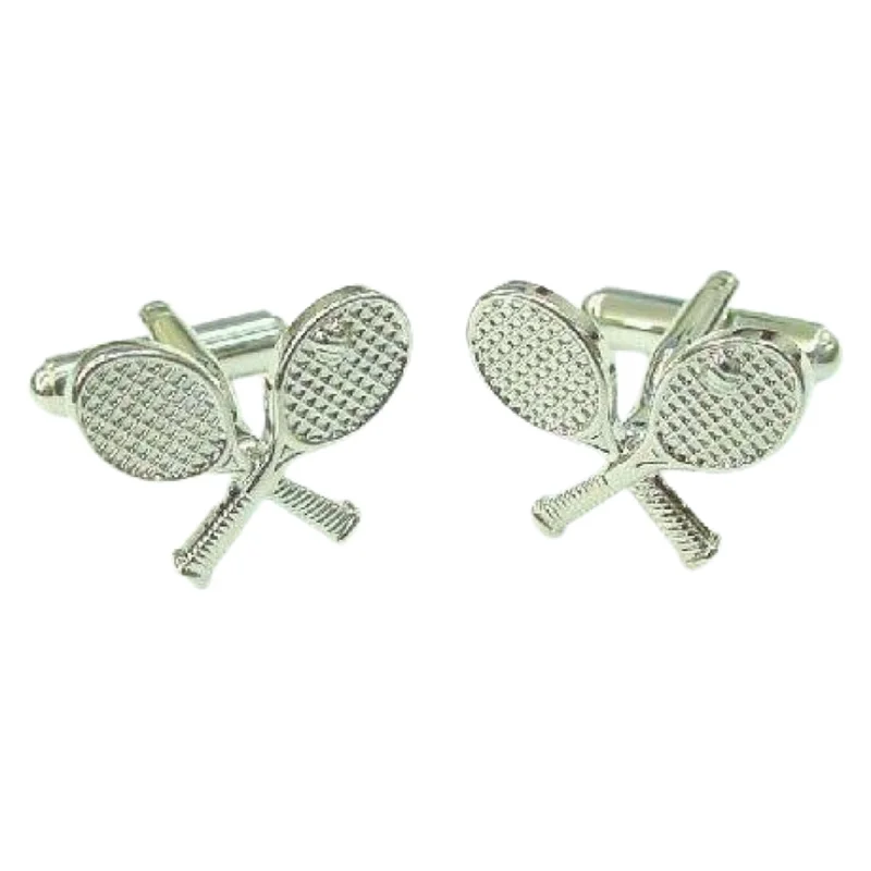 Crossed Tennis Racquet Cufflinks