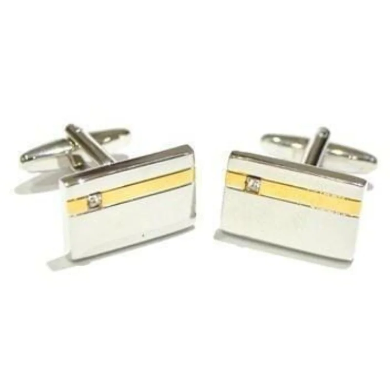 Gold Stripe Cufflinks