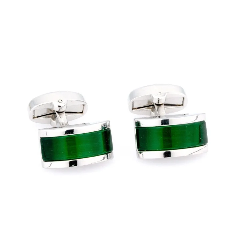 Green Cateye Cufflinks