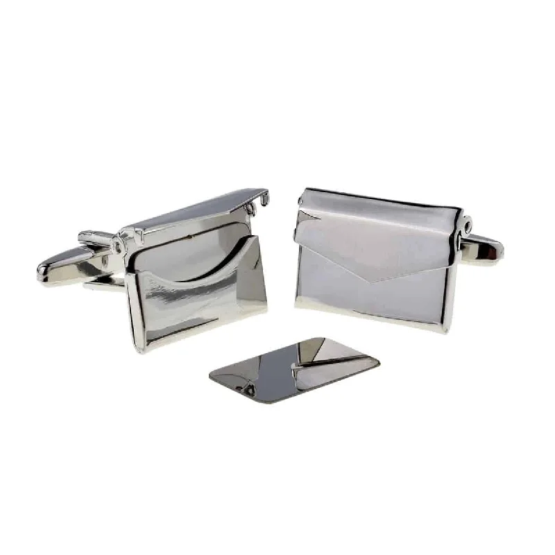 Secret Messages Engravable in Envelope Cufflinks