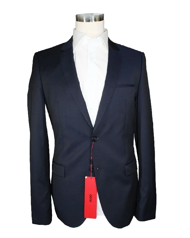 Hugo Boss Sport Coat Dark Blue - Virgin Wool Blazer EU 46 / US 36 L  Extra Slim Fit  - REDUCED SALE