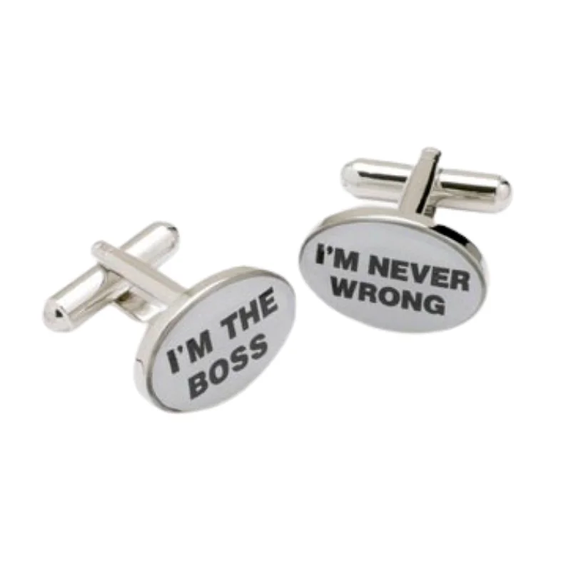 I'm the Boss, I'm never Wrong Cufflinks