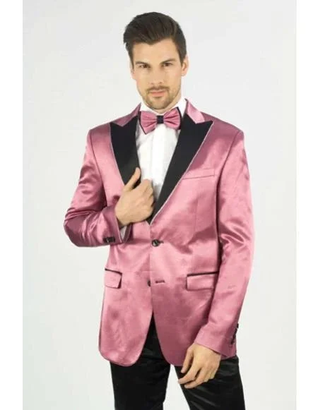 Men's Dusty Rose - Blush Dark Pink tuxedo Blazer Dinner Jacket