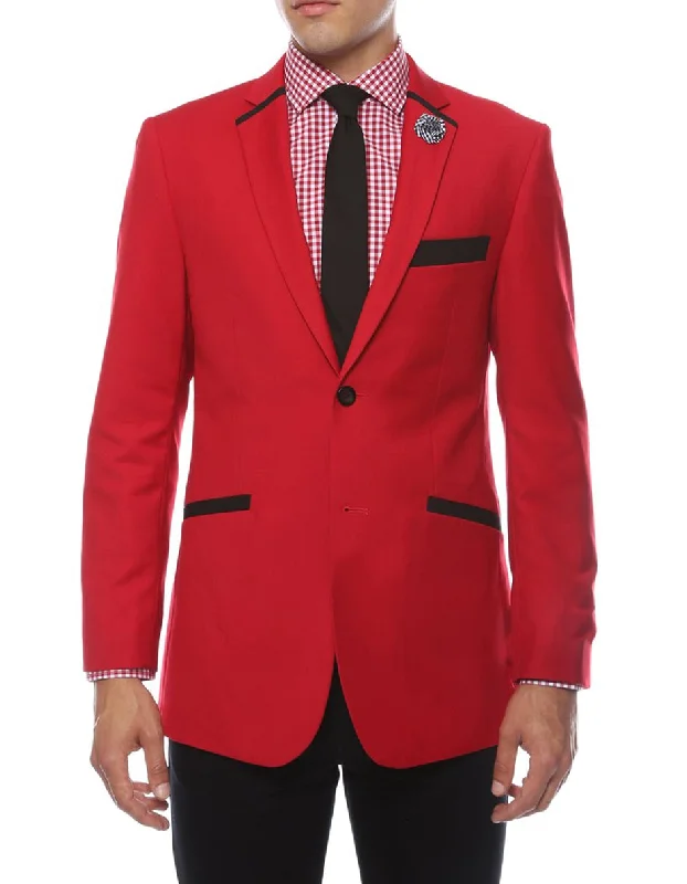 Red & Black Trim Tuxedo