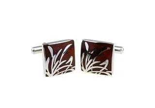 Reed Stainless Steel and Wood Cufflinks