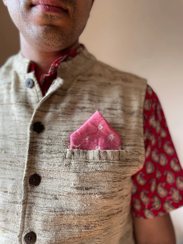 Pink Bandhani Chanderi