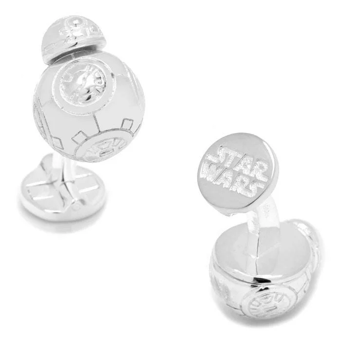 Sterling Silver 3D BB-8 Star Wars Cufflinks