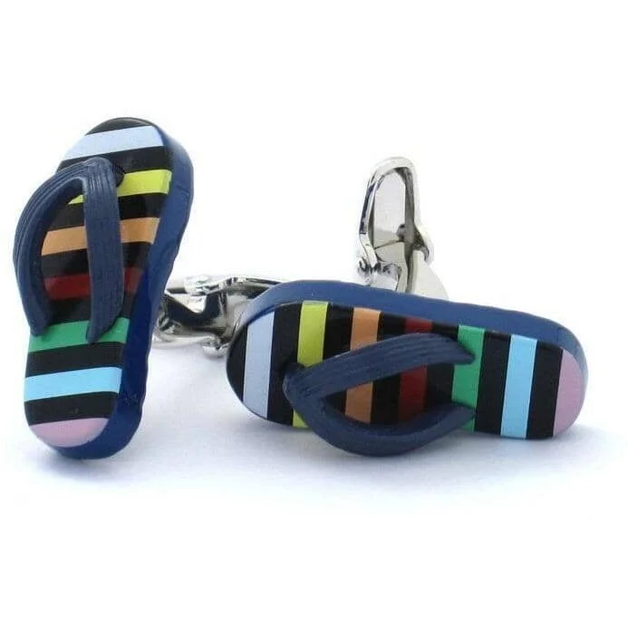 Striped Thongs Cufflinks