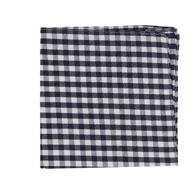 Tags Weekly Mens Checkered Pocket Square, Blue, - One Size