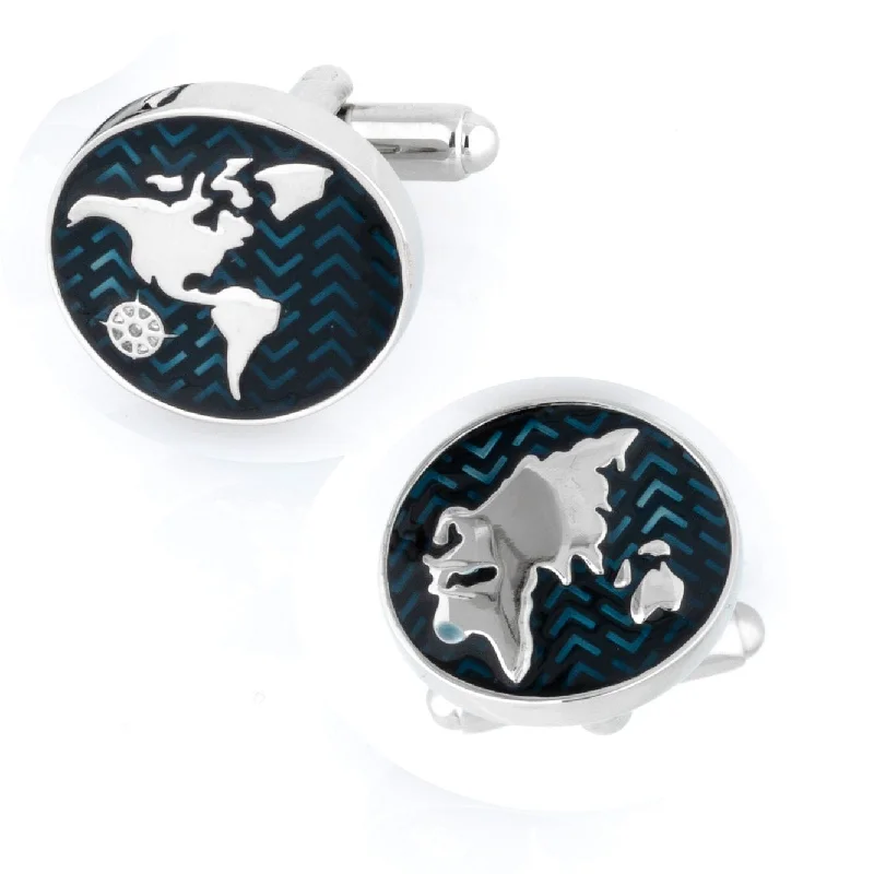 The New World Map Cufflinks