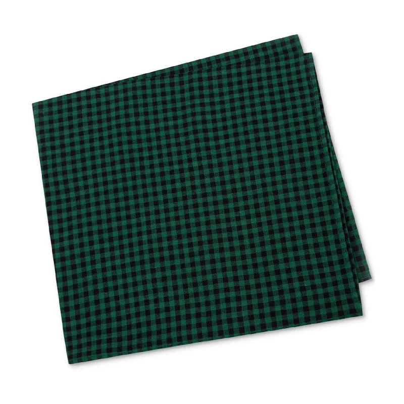 Tommy Bahama Mens Gingham Pocket Square, Green, One Size - One Size