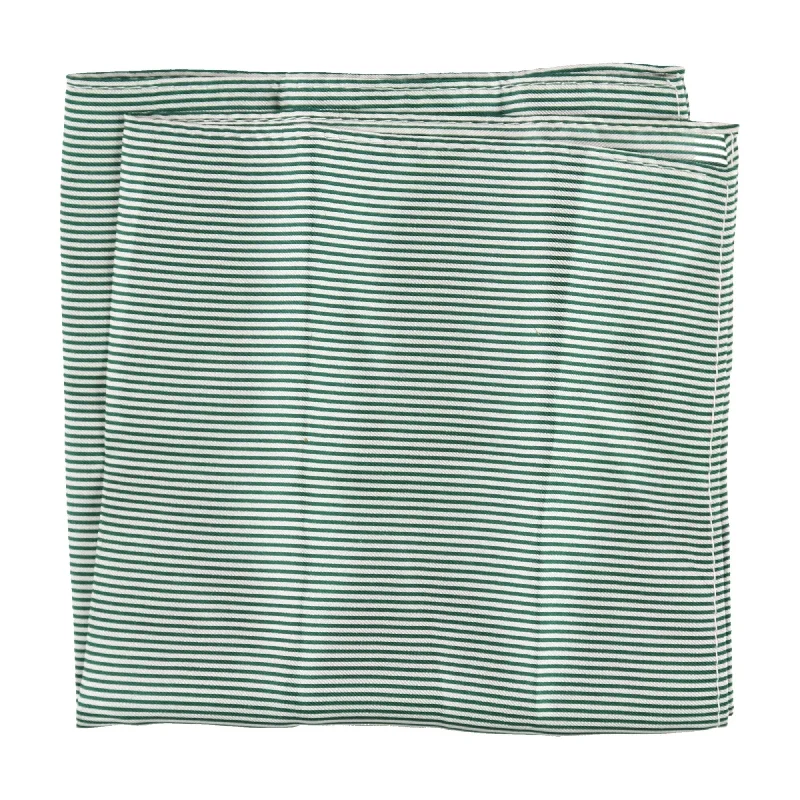 Tommy Hilfiger Mens Stripe Pocket Square, Green, OS