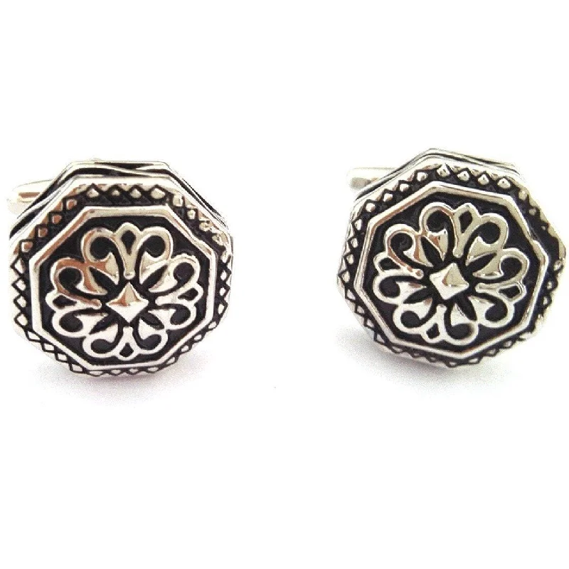 Udolpho Cufflinks: Octagonal Gothic style