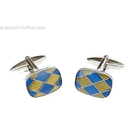 Yellow/Blue Diamond Cufflinks